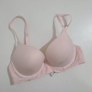 Aerie Light Pink Lace Underwire Push Up Bra Women's Size 34B